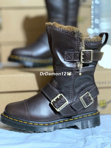 NIB DR.MARTENS KRISTY Mid FAUX FUR 