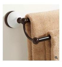 SIGNATURE  Hardware 18" Houston collection double towel bar purcellin oil rubbed