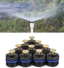 10pcs Atomizing Sprinkler Nozzle,1/2 inch Garden Misting Emitters Adjustable 360