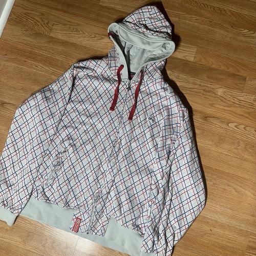 LRG MENS FULL ZIP HOODED LIGHTWEIGHT SWEATSHIRT Multicolor size XL Retro Y2K - Picture 3 of 5