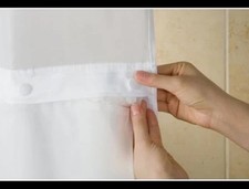 Hookless It  s A Snap Shower Curtain Liner White 73  W x 62  L 150D Replacement