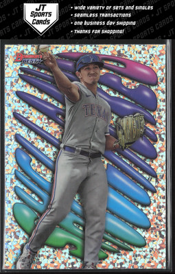 2023 Bowmans Best Wyatt Langford SH-19 Shellacked Mini-Diamond Refractor Rangers