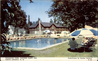 Swimming Pool Eastern Slope Inn North Conway New Hampshire vintage postcard e606