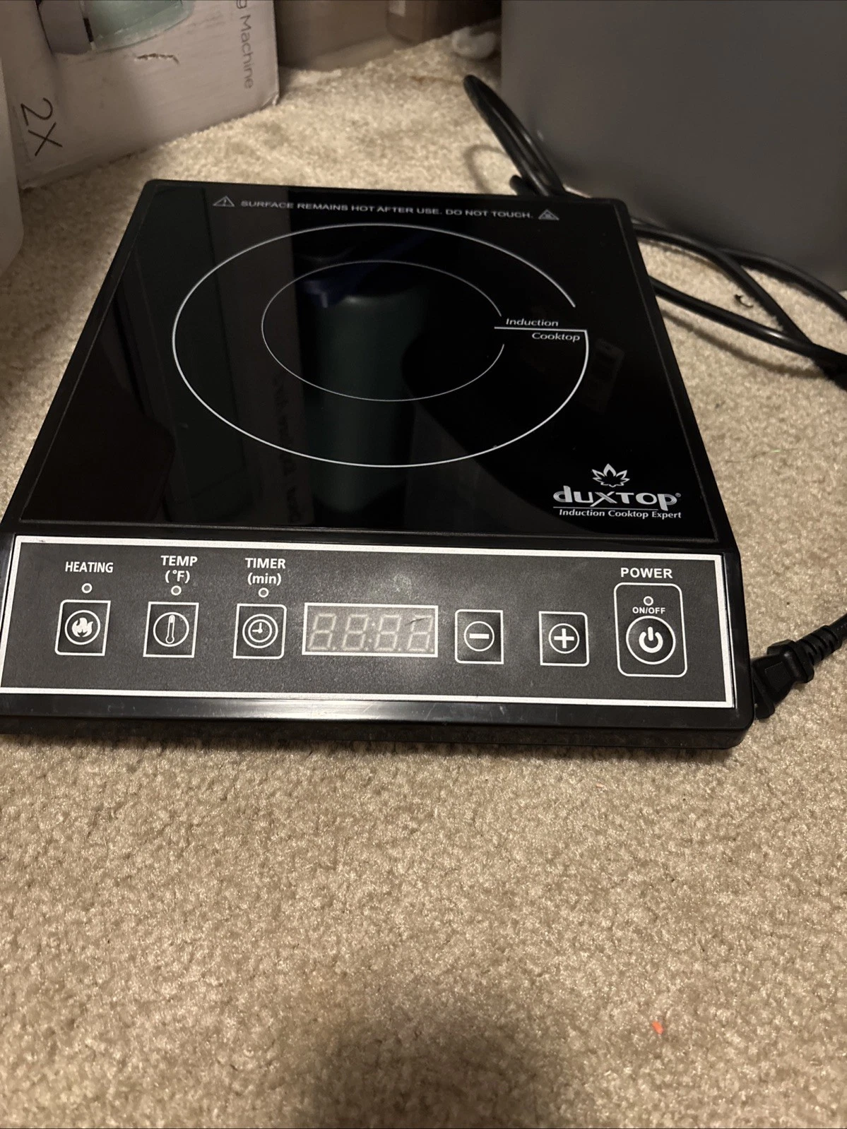 Duxtop LCD 1800W Portable Induction Cooktop - Silver/Black