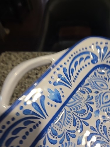 Melamine Serving Tray Blue & White - Picture 19 of 19