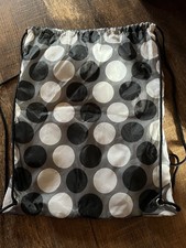 Thirty-One 31 Paparazzi Dot Cinch Sac Drawstring Bag Backpack with Pocket