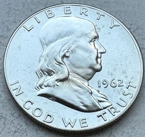1962 Proof Franklin Half Dollar 90% Silver-INV#8474