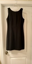 CDC Little Black Dress w/ Keyhole Back Sleeveless Fully Lined Size 10