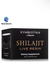 Cymbiotika Shilajit Live Mineral Resin, Elemental Gold/Silver, 15g Exp 12/2035