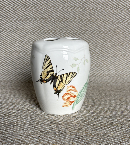 Lenox Porcelain Butterfly Meadow 4 Slot Toothbrush Holder