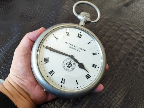 UNIQUE PATEK PHILIPPE GOLIATH ADVERDISING ANTIQUE POCKET WATCH 14CM !!!