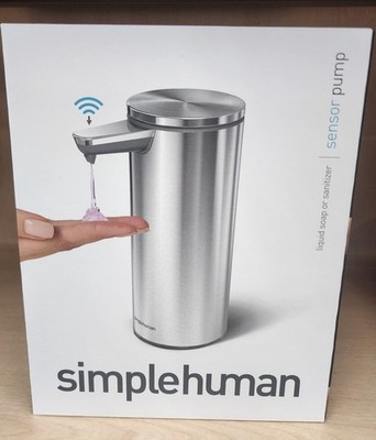 simplehuman Automatic Touchless Soap Sanitizer Dispenser Stainless Steel Brushed