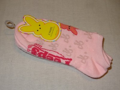 New Peeps 2 Pairs No Show Socks Size 5-9.5 2 Pair Pink