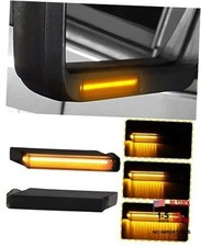 Side Mirror Turn Signal Lights B,2004-2014,Dynamic Smoked Lens Yellow Light