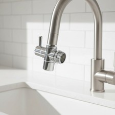Diverter Valve for Sink Faucets: Solid Brass with Chrome Finish - Easy Install