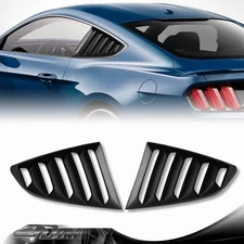 Carbon Style 1/4 Side Window Louvers Scoop Cover Vent For 2015-2020 Ford Mustang