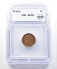 1931-S Lincoln Wheat Cent AU55 ICG *8996