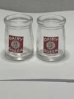 2 Vintage Clear Glass Mini Individual Restaurant Creamers