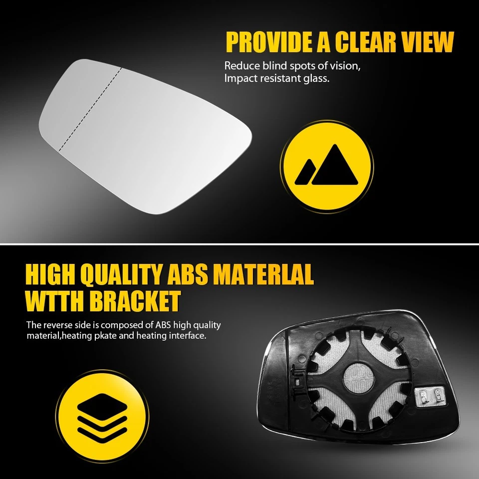 Espejo retrovisor de puerta de vidrio térmico para Volkswagen Passat 2012-2015 lado del conductor VW1324103 Foto 4 de 4