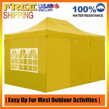 10x15ft Pop Up Canopy Thicken Frame Commercial Heavy Duty Tent with 4 Sidewalls