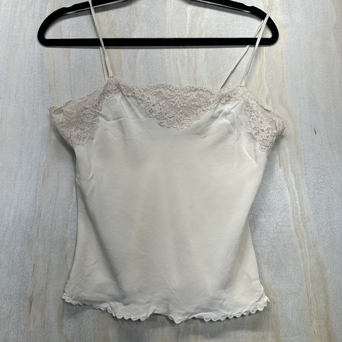 vtg silk camisole lace accent top XS -S
