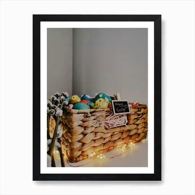 Easter Basket 30 Art Print Framed Wall Art Poster Canvas Print Picture