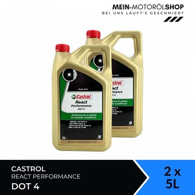 Castrol React Performance DOT 4 Bremsflüssigkeit 2x5 Liter = 10 Liter