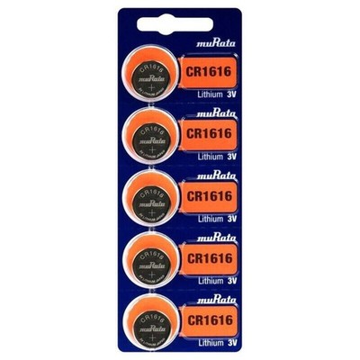 5x Murata CR1616 3V Lithium Knopfzellen Coin Cell Batterien