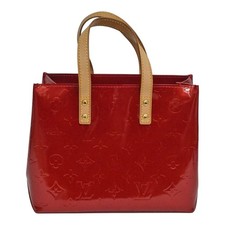 Louis Vuitton Lead PM M91990 Monogram Vernis Red Handbag with Dust Bag #KN1180