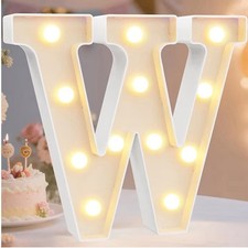 LED Marquee Letter Lights Sign, Light Up Alphabet Letter W