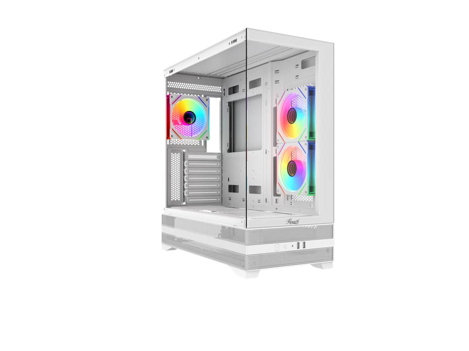 Rosewill ACA501 Gaming PC Case Computer Mid Tower ATX Case White with 4 Addressa - Image 2 of 4