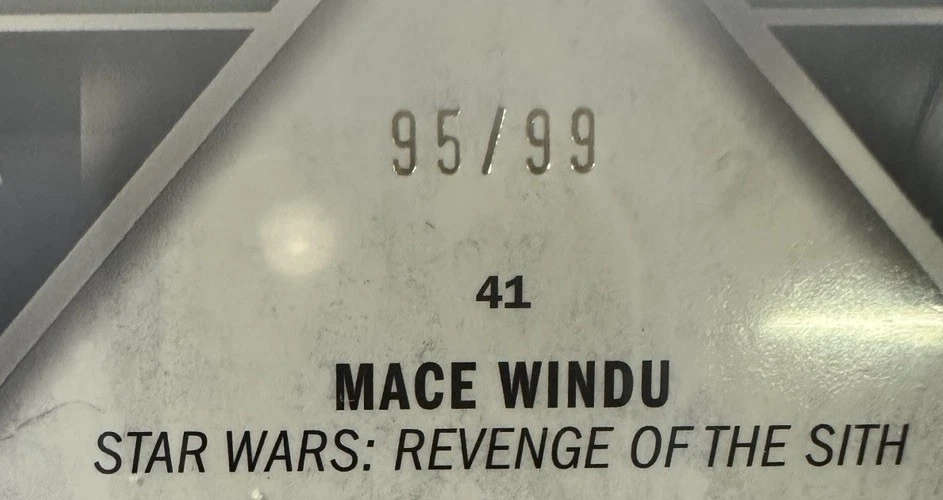 2024 Topps Star Wars Masterwork Mace Windu (Green Parallel) #’d /99 Card #41 - Image 3 of 3