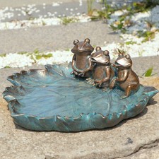 Bird Baths for Outdoors, Antique Outdoor Garden Bird Bath Resin Birdbath Bowl...