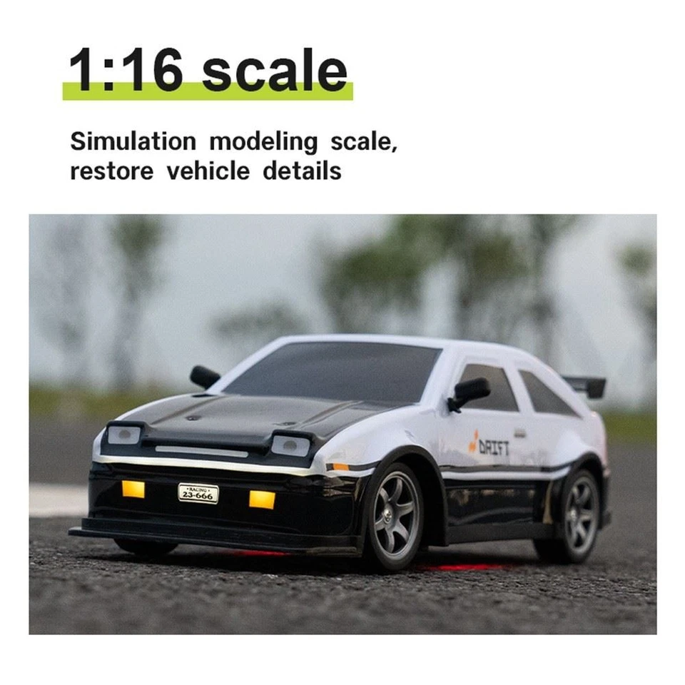 Auto Da Drift RC 1:16 25KMH 24G 4WD Ad Alte Prestazioni Per Bambini Con LED - Immagine 3 di 4