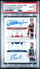 2021-22 National Treasures Arvydas Sabonis Domantas Sabonis Dual Auto /25 PSA 10