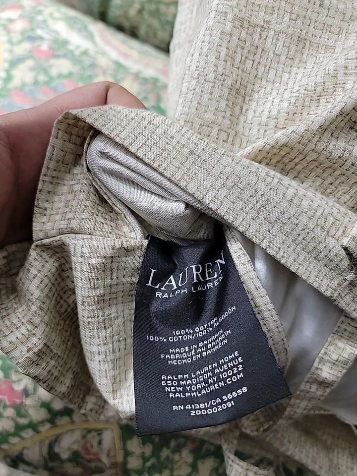 Ralph Lauren EE. UU. Paisley King Size Edredón y Fundas Almohada Verde Rosa Azul 3 Piezas Foto 3 de 4