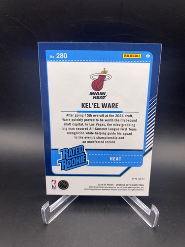 Donruss Optic Kel’el Ware 2024-25 clasificación novato verde sísmico Prizm Heat - Imagen 2 de 2