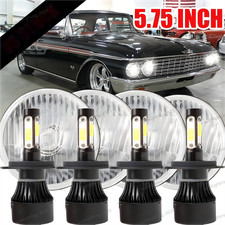For 1962-1974 Ford Galaxie 500 4pcs 5 34 5.75 Inch Led Headlight Hilo Drl