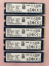Lot of 5 Working Kingston 256GB M.2 SSD Solid State Drives - Low Usage Hours