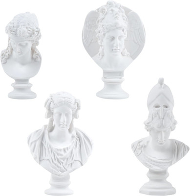 4 Pcs Mini Greek Statue Resin Sculptures for Home Office Decor | Mini Statues De