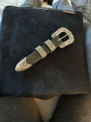 Douglas Magnus Hand Engraved 1  Sterling Buckle Set. New. Never Worn.