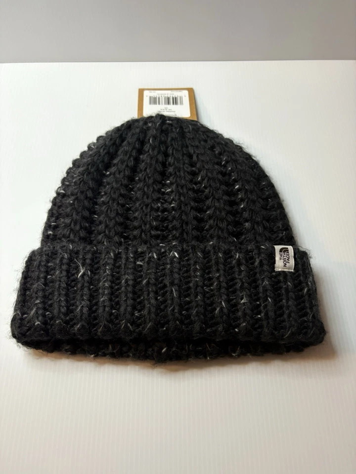 The North Face Rhodina Beanie Ladies NWT One Size Black Gray - Image 3 of 4