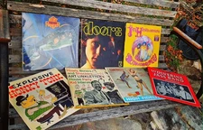 Vinyl Record Lot Imported The Doors Jimi Hendrix Night Ranger David Carroll Rock