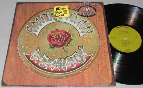 GRATEFUL DEAD: AMERICAN BEAUTY; 1970 LP w/ Shrink, Hype Sticker; Green W7 Labels
