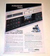 Studer Revox B215 Audiophile Cassette Deck Ad 1983 Article, 1 page