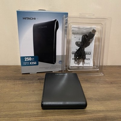 Hitachi X250 250GB Externe Mobile Festplatte USB 2.0 Schwarz 2,5 Zoll HDD Speicher