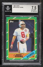 1986 Topps Steve Young (C* on Copyright Line) #374 BGS 7.5 HOF 3g8