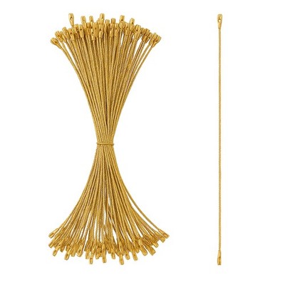Set of 100 Gold Ornaments Cords Strings Hangers 7.9 Inches