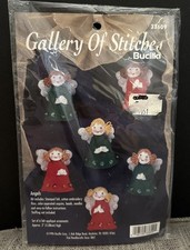 Bucilla Gallery of Stitches Angels felt ornaments kit 33609