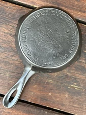 Chicago Hardware Foundry Cast Iron Toy Skillet w/ Sani Ghost Mark